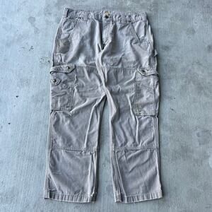 Vintage Y2K light brown/gray carhartt cargo work wear carpenter pants
